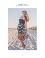 Portrait photography on the beach in a floral dress
