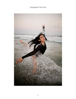 Portrait photography splashing in the surf