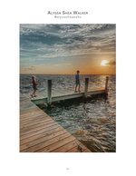 Children portrait photography on the dock at sunset