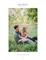 Meadow engagement portrait photography