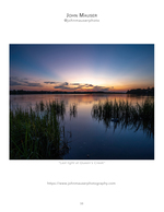 Marsh grass at sunset along a creek, landscape photography