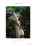 surfboard portrait photography