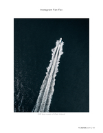 boat wake aerial photography