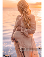 Maternity portrait photography at sunset
