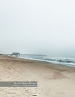 Foggy coastal photography by the pier
