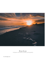 Coastal landscape photography at sunset