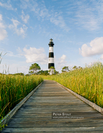 Lighthouse architecture photography over a boardwalk