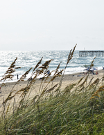 Beach and pier landscape photography