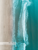 Aerial drone photography of breaking waves