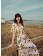 floral dress portrait photography