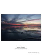 landscape photography of a fiery sky over the tideline