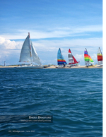 coastal photography of sailboats near Cape Lookout Lighthouse