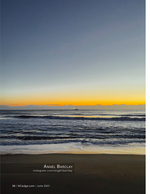 seascape photography of a boat on the horizon at dusk