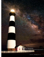 Bodie Island Lighthouse architecture photography under the Milky Way