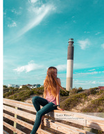Portrait photography with Oak Island Lighthouse in the background
