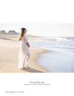 Maternity portrait photography on the shore