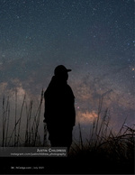 Silhouette photography under the Milky Way