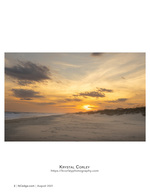 coastal photography of dunes at sunset
