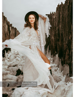 portrait photography among weathered pilings