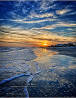sunset photography of beachgoers