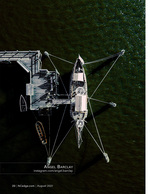 aerial photography of a sailboat at the dock