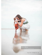 portrait photography of a mother and daughter on the shore