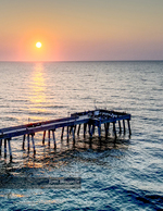 aerial pier photography