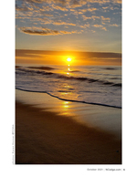 Golden shoreline seascape photography