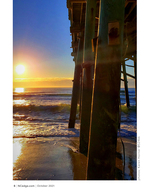 Pier pilings architecture photography at sunrise
