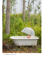 Family portrait photography in a claw-foot tub