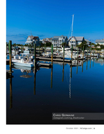 Marina transportation photography with boats and waterfront homes