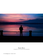Angler silhouette landscape photography at sunset
