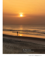 Solitary figure landscape photography at sunset