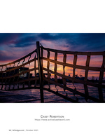 Dock netting architecture photography at sunset
