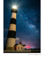 Bodie Island Lighthouse architecture photography under the Milky Way