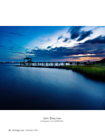 Dock architecture photography at blue hour