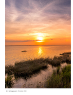 Kayaker landscape photography at sunset
