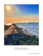 Sunset over the jetty, coastal photography