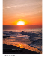 Sunrise break at the shoreline, landscape photography