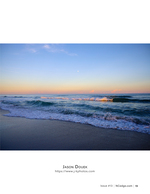 Moonrise over the breakers, coastal photography