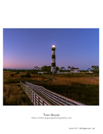 Bodie Island Lighthouse at dusk, architecture photography