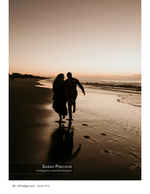 Evening stroll along the shore, portrait photography
