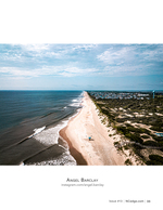Coastal shoreline from above, aerial photography