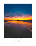 Surfer silhouette coastal photography at sunset