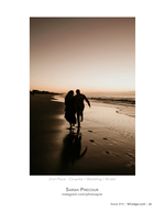 Couple silhouette portrait photography on the shore at sunset