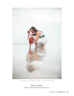 Mother and child family portrait photography reflected on the beach