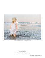 Toddler family portrait photography wading into the surf