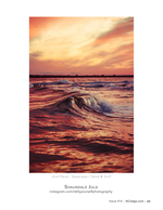 Golden hour wave seascape photography