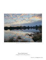 Clouds landscape photography reflected on still water