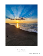 Sunbeams landscape photography over the shore